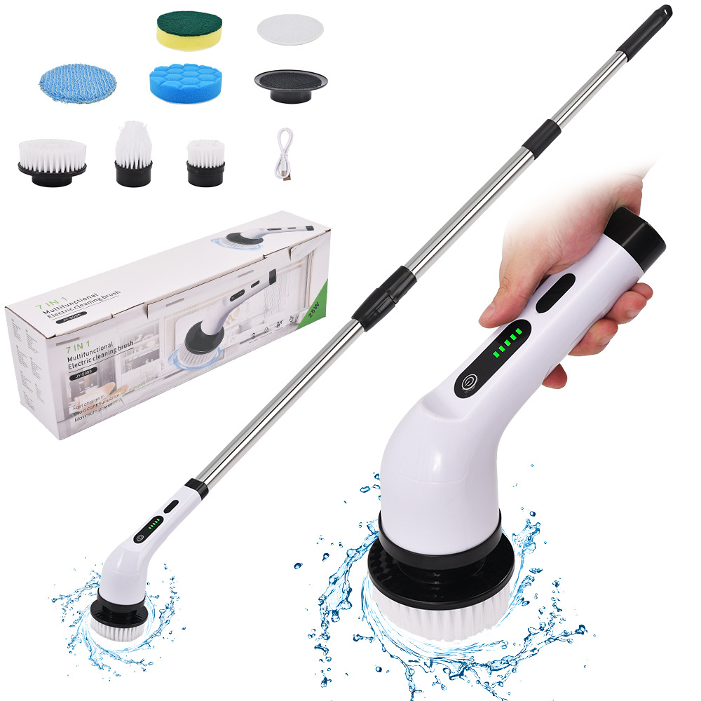 Home Bathroom Cleaning - Spazzola Elettrica Multifunzione per Pulizia, Scrubber