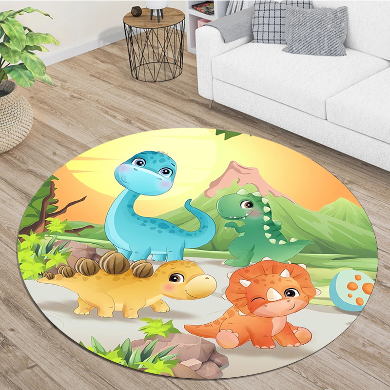 Zara Home Bathroom Rug - Tappeto rotondo con simpatico dinosauro dei