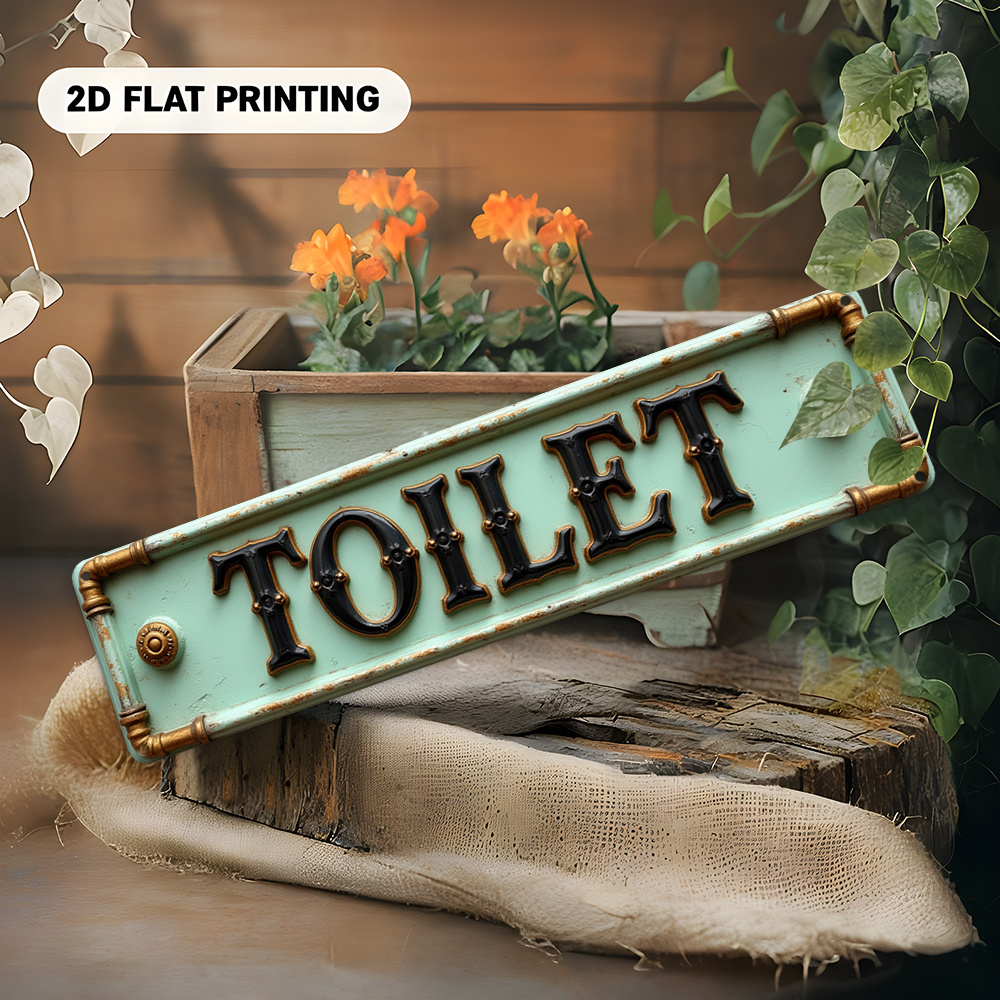 Targa per WC piatta e vintage  - Home Bathroom Decor recensione e prezzo