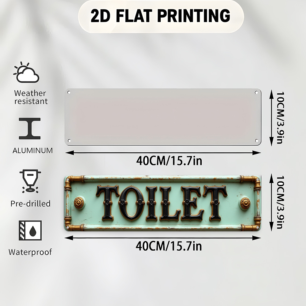Targa per WC piatta e vintage  - Home Bathroom Decor recensione e prezzo